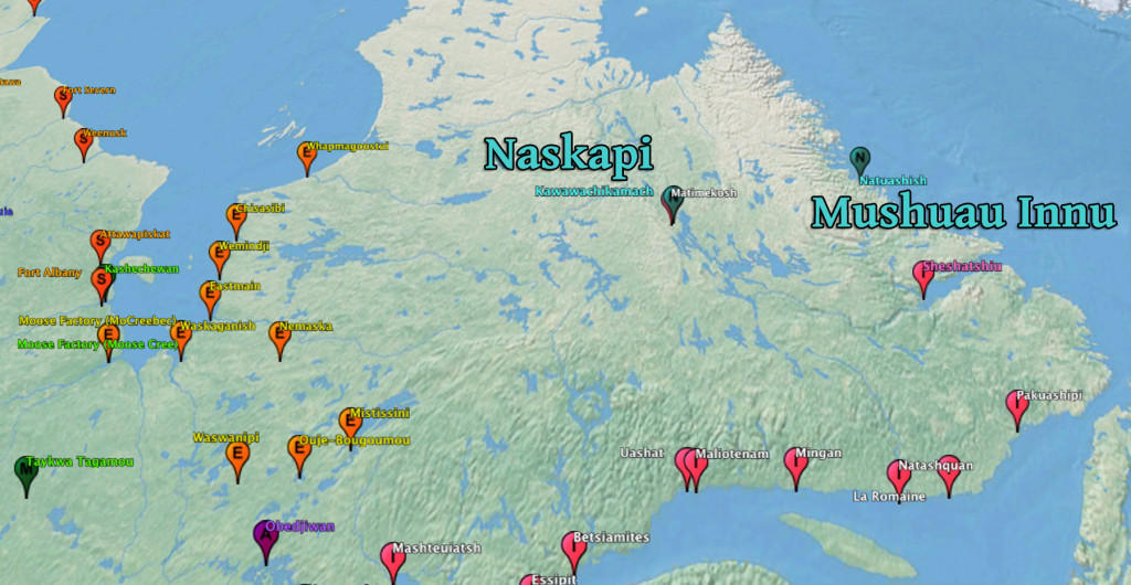 Naskapi & Mushuau Map